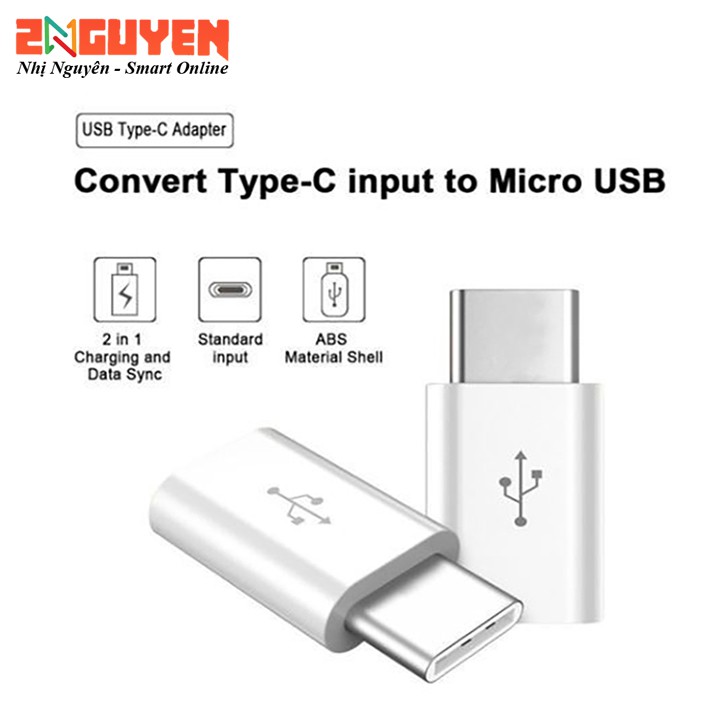 Đầu Chuyển Đổi Và Truyền Dữ Liệu Cổng Cắm Micro USB Sang Đầu Cắm USB 3.1 Type-C - Cáp OTG