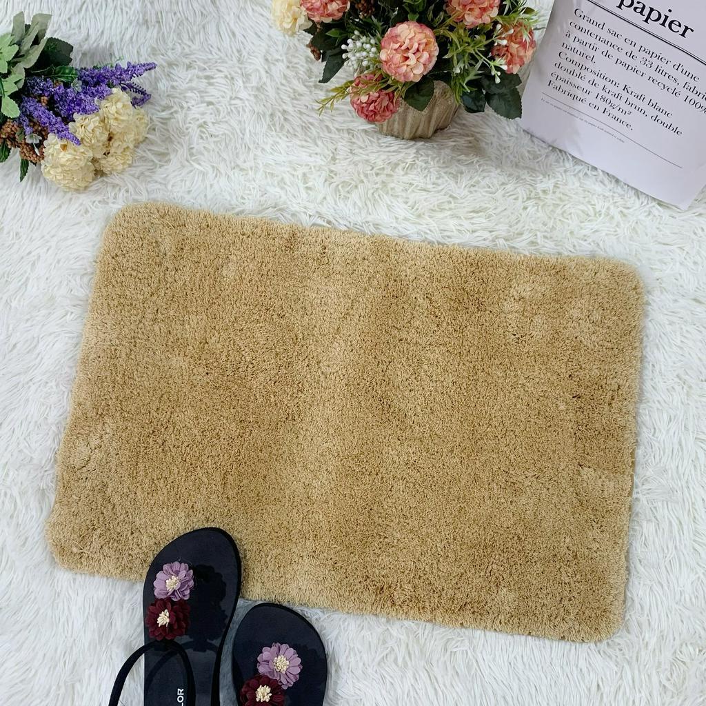 Thảm lông lau chân, chùi chân KAQI, siêu thấm, mềm mịn, chống trơn trượt