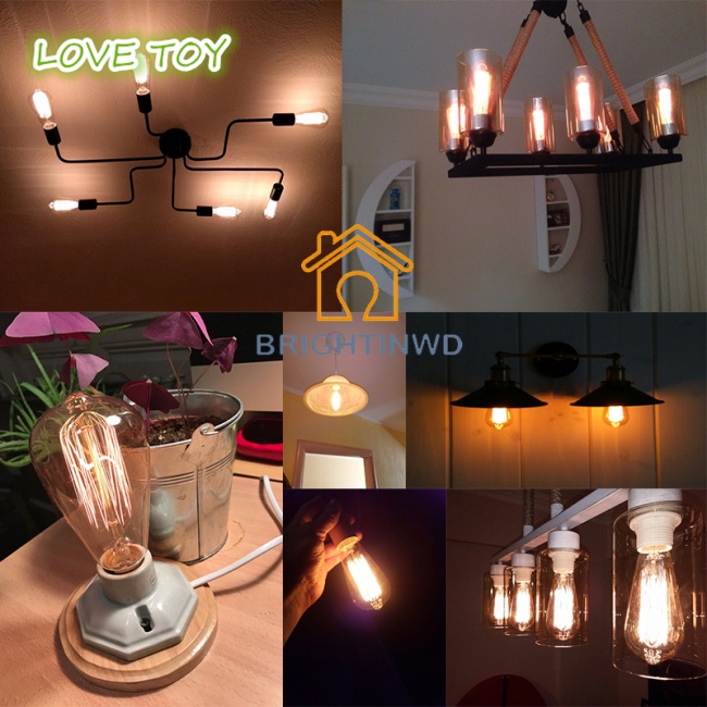 Bóng đèn Edison 40W E27 220-240V ánh sáng vàng phong cách retro dùng để trang trí nội thất