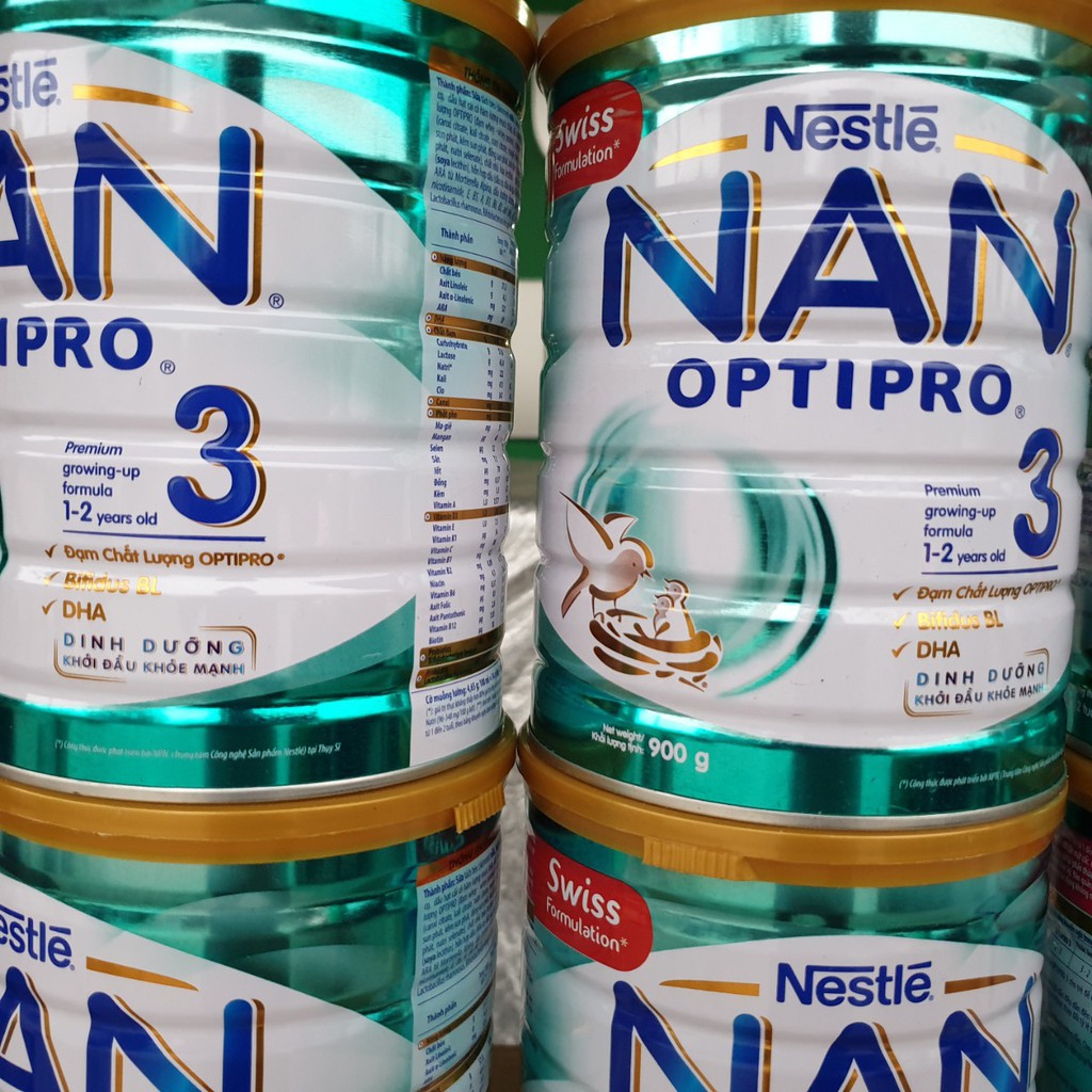 [CHÍNH HÃNG] Sữa Bột Nestlé NAN Optipro - Nan Việt Số 3 - Hộp 900g Date mới