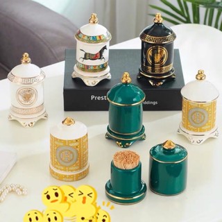 hũ ,lọ đựng tăm gốm sứ câo cấp(có sẵn)