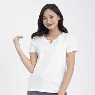 Áo thun cổ chìa khóa - Trắng