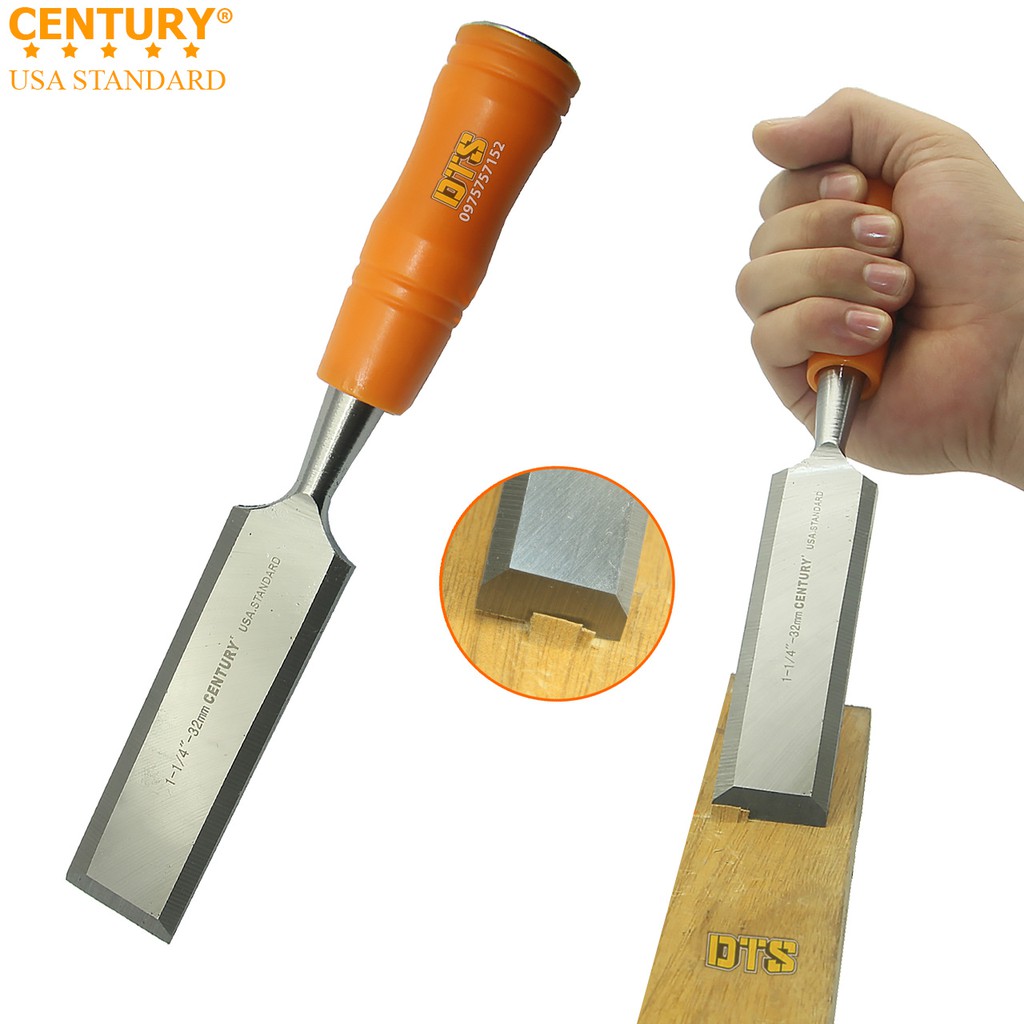 Đục gỗ CENTURY USA STANDARD chuẩn Mỹ mũi dẹt - Hàng chính hãng - Bản mới nhất