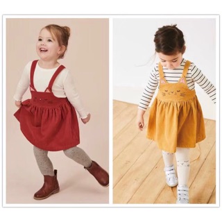 Set yếm nhung mèo kèm áo thun Next