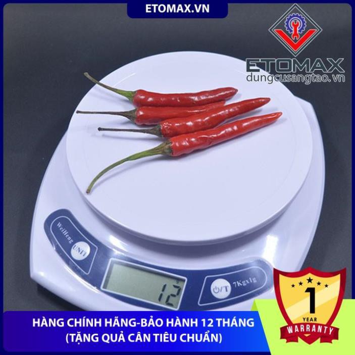 [Hàng loại 1-Bảo hành 12 tháng] Cân điện tử 7kg x 1g,độ chính xác cao,sai số 0.1 gram.