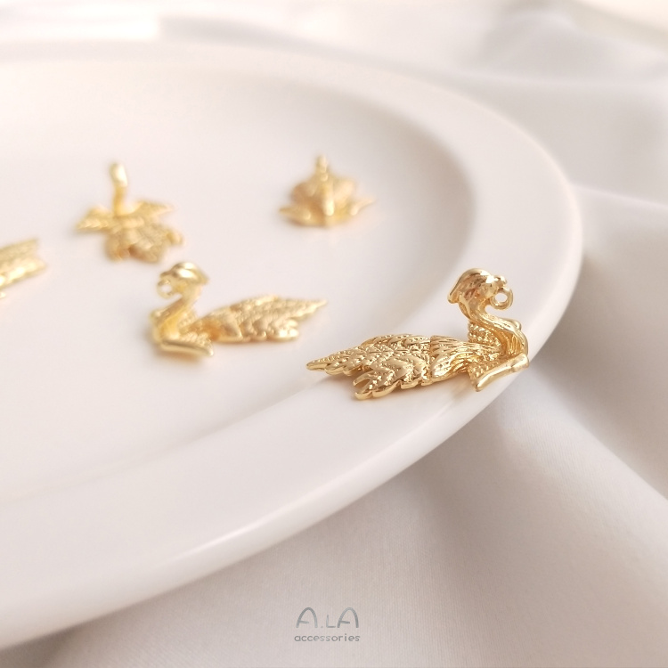 Mặt Dây Chuyền Hình Phượng Hoàng Mạ Vàng 14K Nhiều Màu Sắc