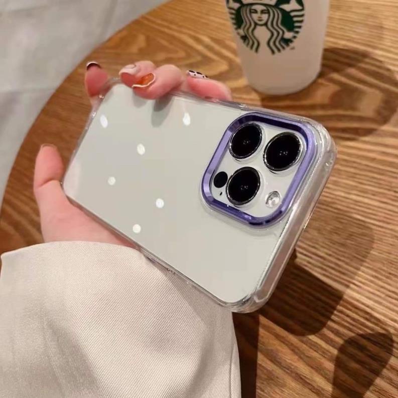 [ Chính hãng 13 |  13 Pro | 13 Pro Max - Ốp Iphone X&amp;M Crystal dẻo silicon bảo vệ camera si màu lưng trong chống sốc