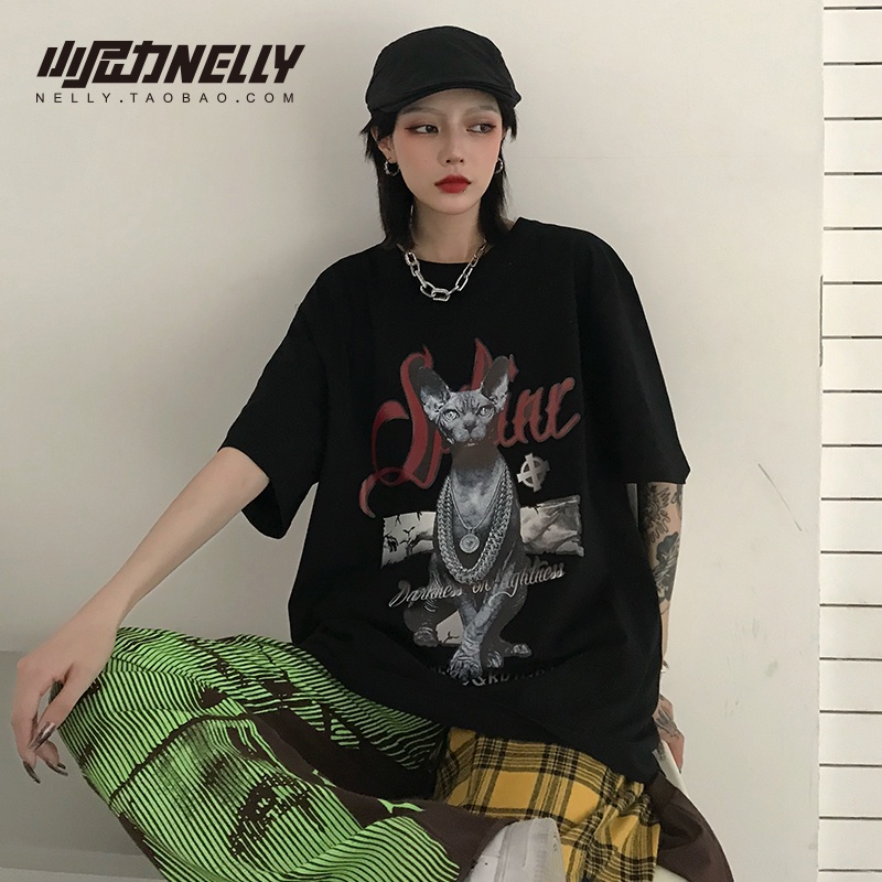 Áo thun tay lỡ CAT chất cotton sịn CoolZ phông Unisex nam nữ Cotton oversize form rộng phong cách Hiphop | WebRaoVat - webraovat.net.vn