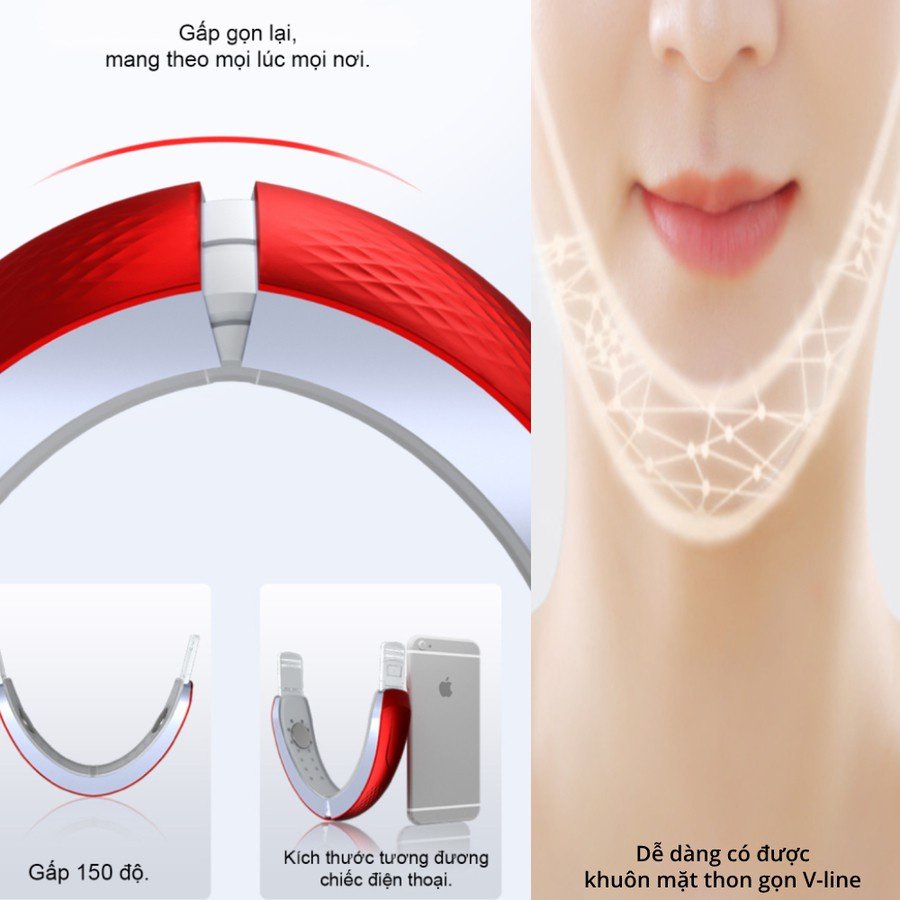 Máy Xóa Nọng Cằm Định Hình Khuôn Mặt Vline Và Nâng Cơ H1031 KÈM ĐIỀU KHIỂN HÀNG CHÍNH HÃNG HIỆU QUẢ NHANH CHÓNG