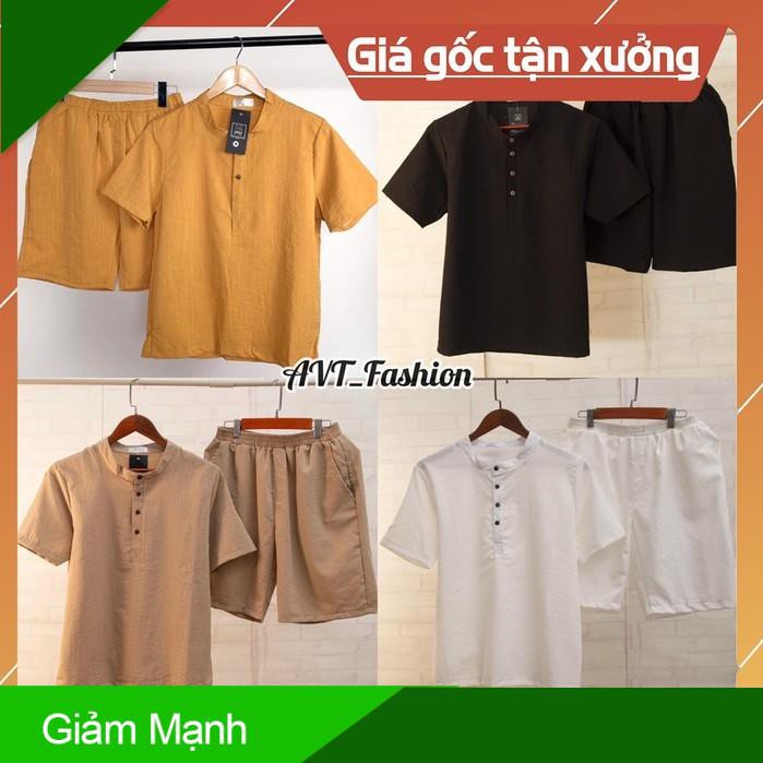 Bộ Đũi Nam cổ tàu cao cấp AVT chất liệu đũi mát mẻ, Bộ Quần Áo hè phong cách trẻ trung, năng động