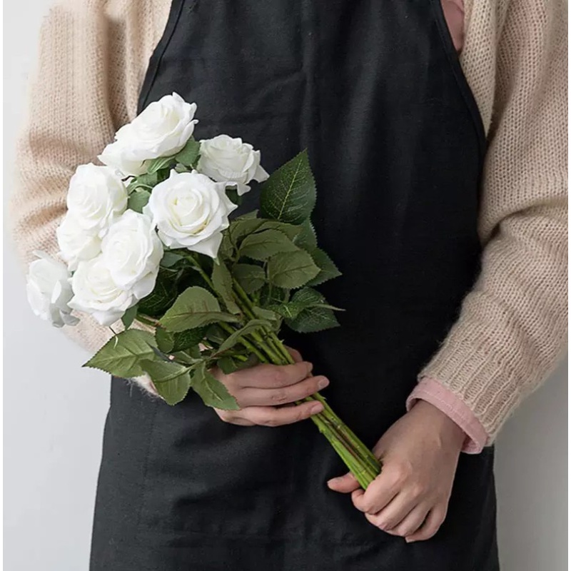 Bó Hoa Hồng Lụa Nhân Tạo Nhiều Màu Dùng Trang Trí Khách Sạn / Sân Vườn