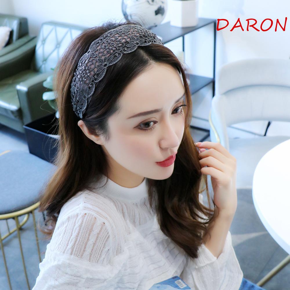 Băng Đô Cài Tóc Vải Lụa Chống Trượt Thêu Hoa Kiểu Vintage Hàn Quốc Dễ Thương