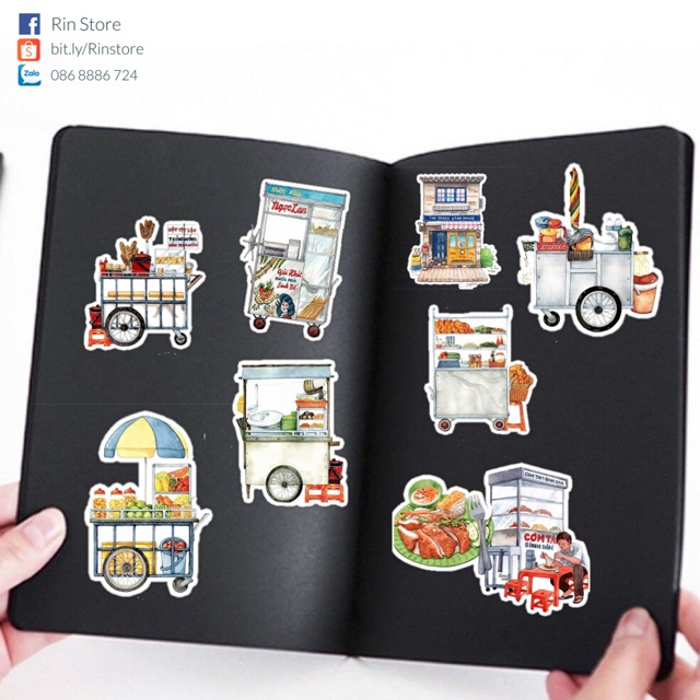 [STICKER 1K] STICKER JAPAN FOOD SIÊU CHẤT DÁN TRANG TRÍ ĐT LAPTOP VALI TƯỜNG TỦ KỆ MŨ BẢO HIỂM XE MÁY NOTEBOOK