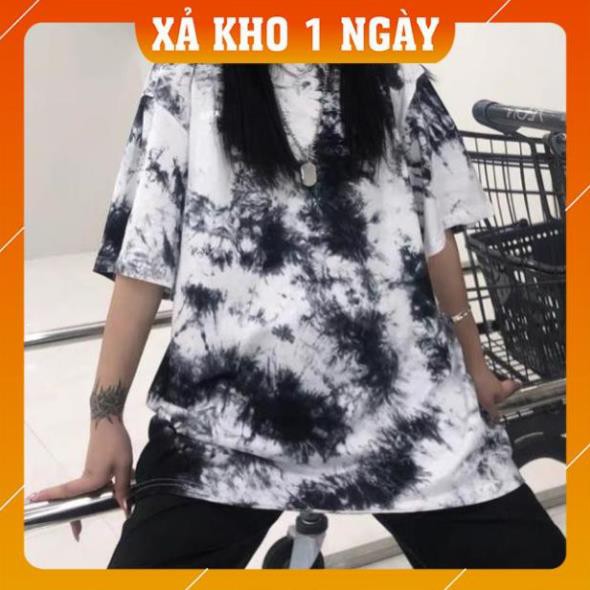 [Mã WARN20 giảm 20k đơn 150k] [HOT TREND] Áo Thun Nữ Form Rộng, Áo Phông Rộng, Loang Hai Màu Đen Trắng, FreeSize