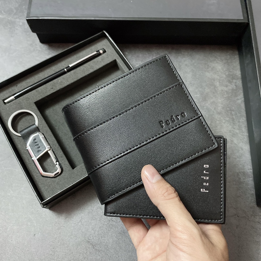 Ví ngắn Pedro nam kèm bút và khóa SP09