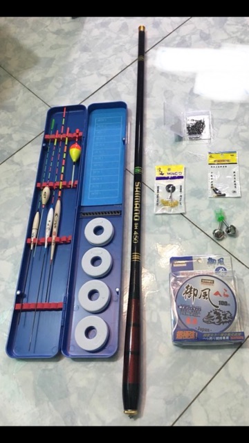 bộ cần đơn shimano 5h+phụ kiện y hình