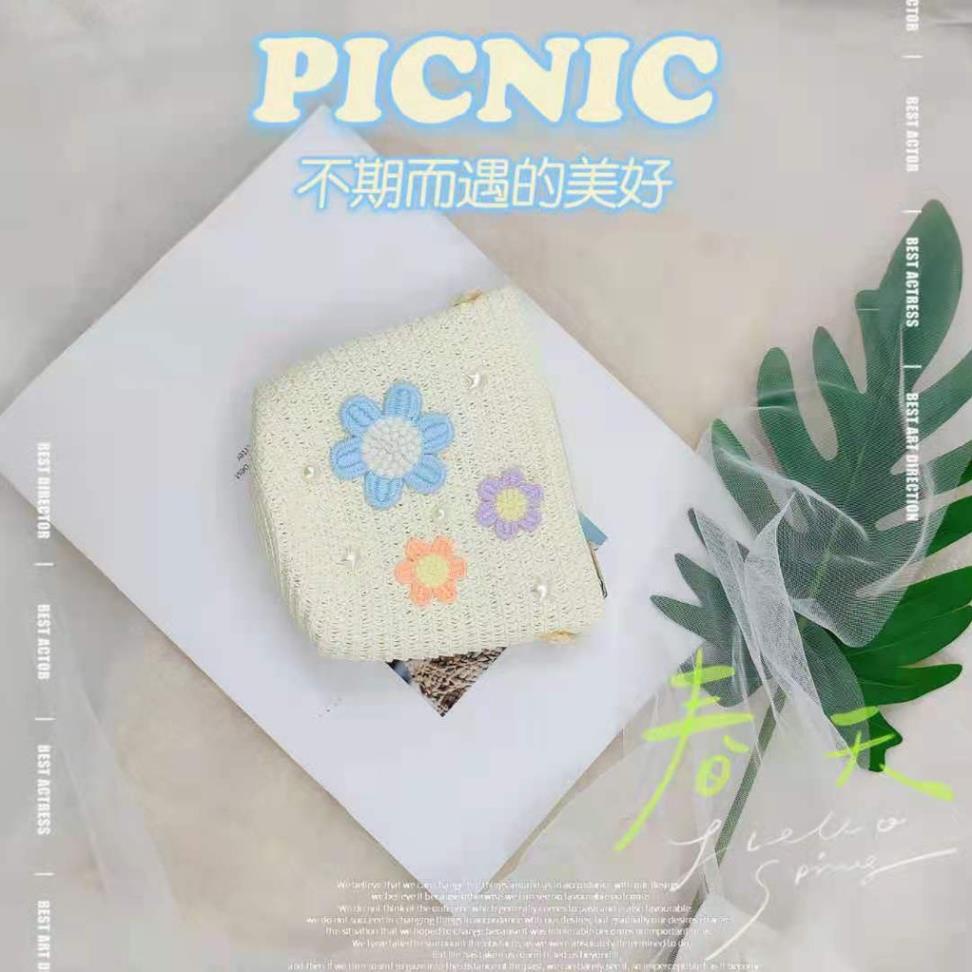 Túi đeo chéo cho bé gái, túi cói đi biển đi chơi kiểu dáng xinh xắn dễ thương