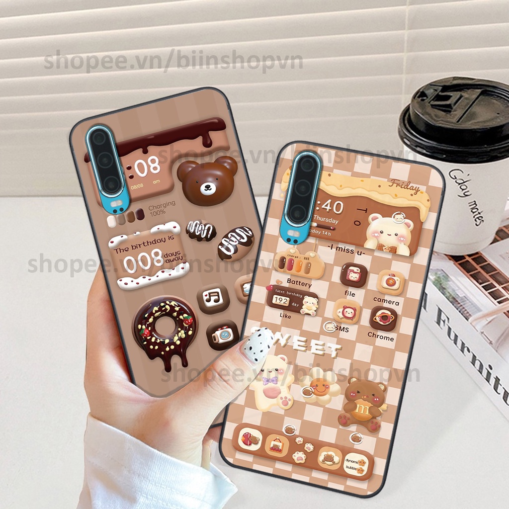 Ốp Huawei P30 / P30 Pro in hình gấu chocolate kẹo ngọt siêu đẹp siêu xinh