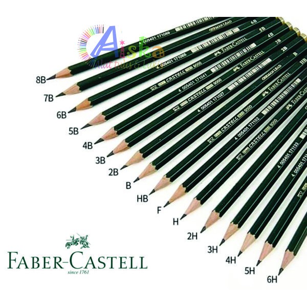 FABER CASTELL Faber Bút Chì (Hb,2B,3B,4B,5B,6B,7B,8B, F, H, H2H, 4h, 6h)