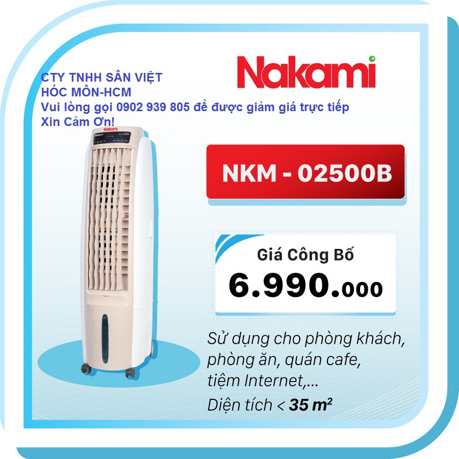 Máy làm mát không khí NAKAMI NKM-02500B 160W-30L - NKM-02500B