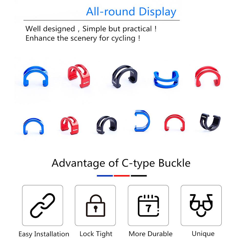 Danilo Kẹp Dây Phanh Thủy Lực / Dây Cáp Chuyển Số Hình Chữ C Bằng Hợp Kim Nhôm Cho Xe Đạp Leo Núi