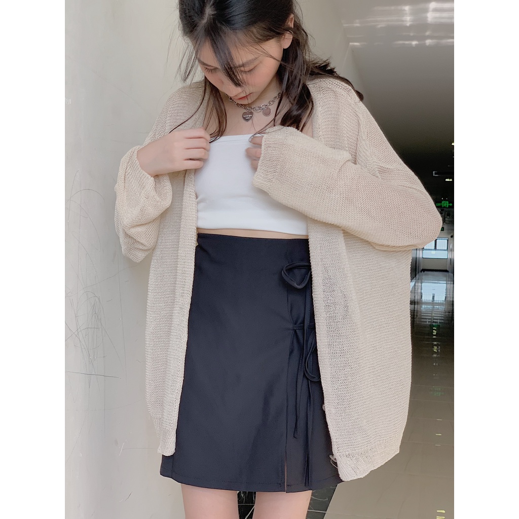 ÁO KHOÁC CARDIGAN LƯỚI CUCA DỪA JB111 LOLLIE STUDIO