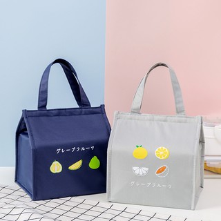 Túi giữ nhiệt, túi đựng cơm phong cách Hàn Quốc họa tiết hoa quả lịch sự