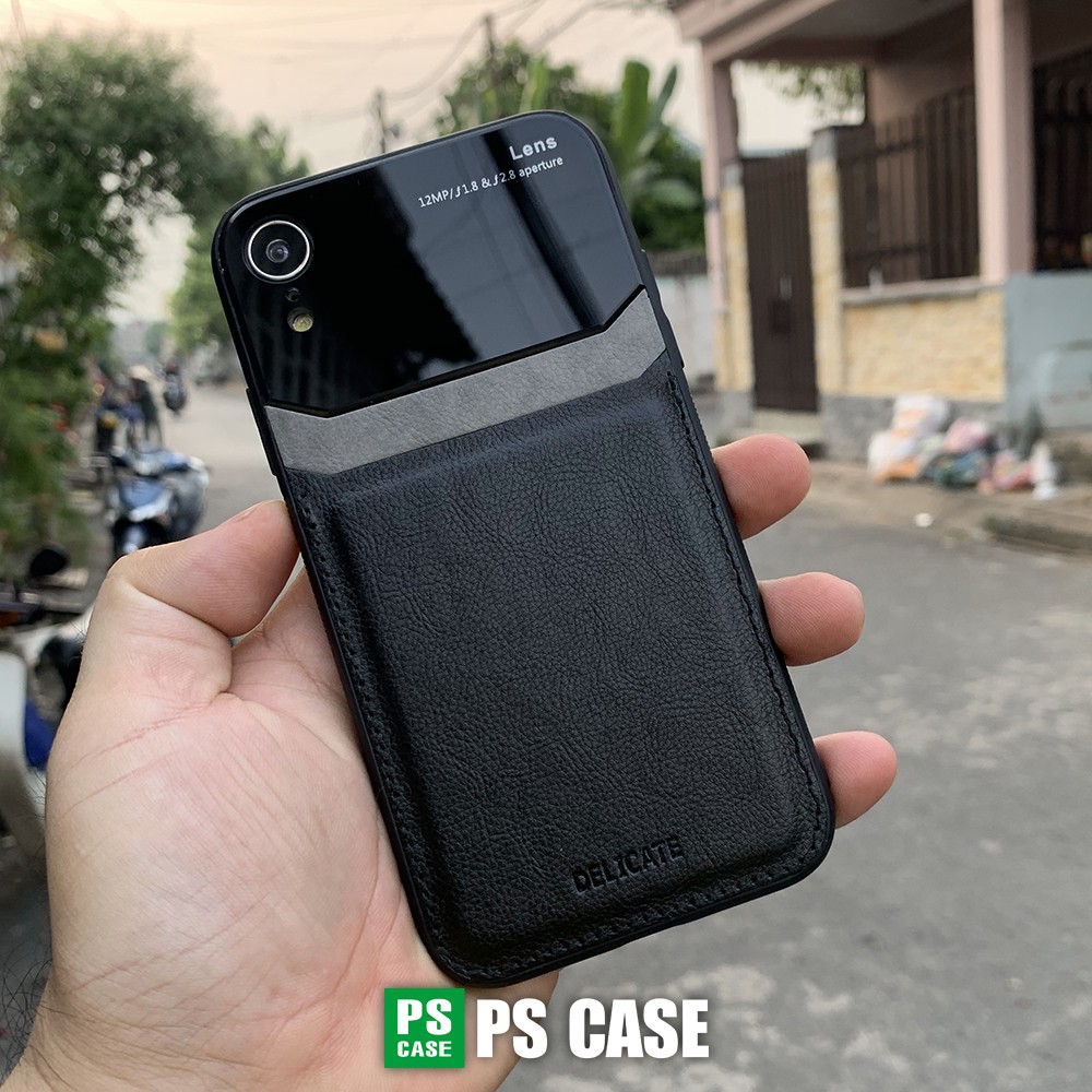 Ốp lưng da kính cao cấp dành cho iPhone 7 Plus / 8 Plus / XR / X / XS / XS Max