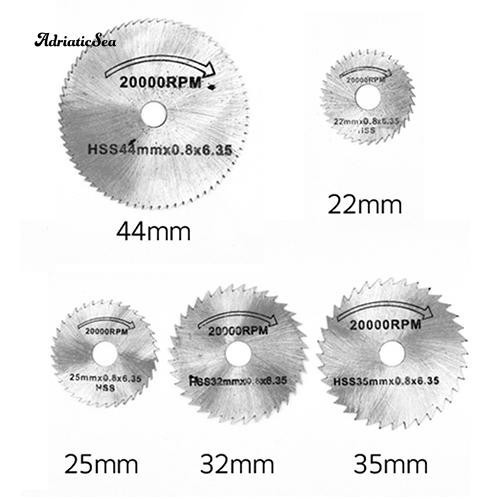 Bộ 5 lưỡi cưa tròn và trục tâm tiện ích