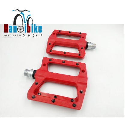 Pedal xe đạp MTB XIMENG Bạc đạn màu Đỏ