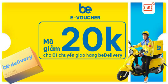 Mã ưu đãi 20k x1 chuyến beDelivery trên ứng dụng Be
