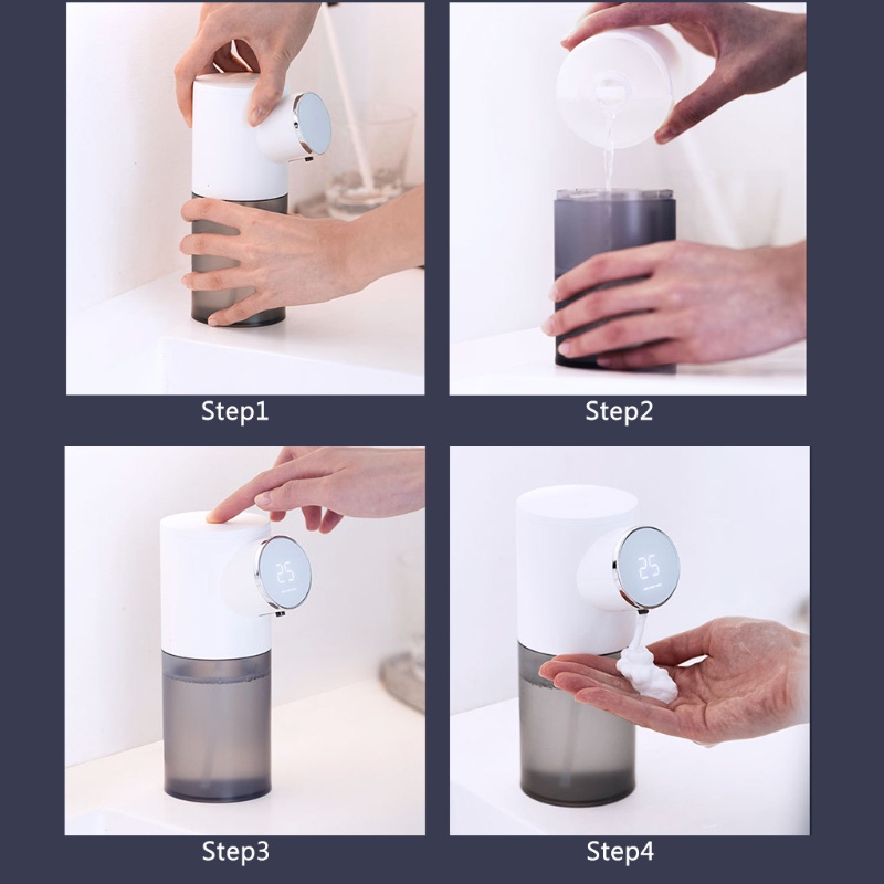 Bình Đựng Xà Phòng Cảm Biến Thông Minh Có Thể Sạc Lại Tiện Dụng