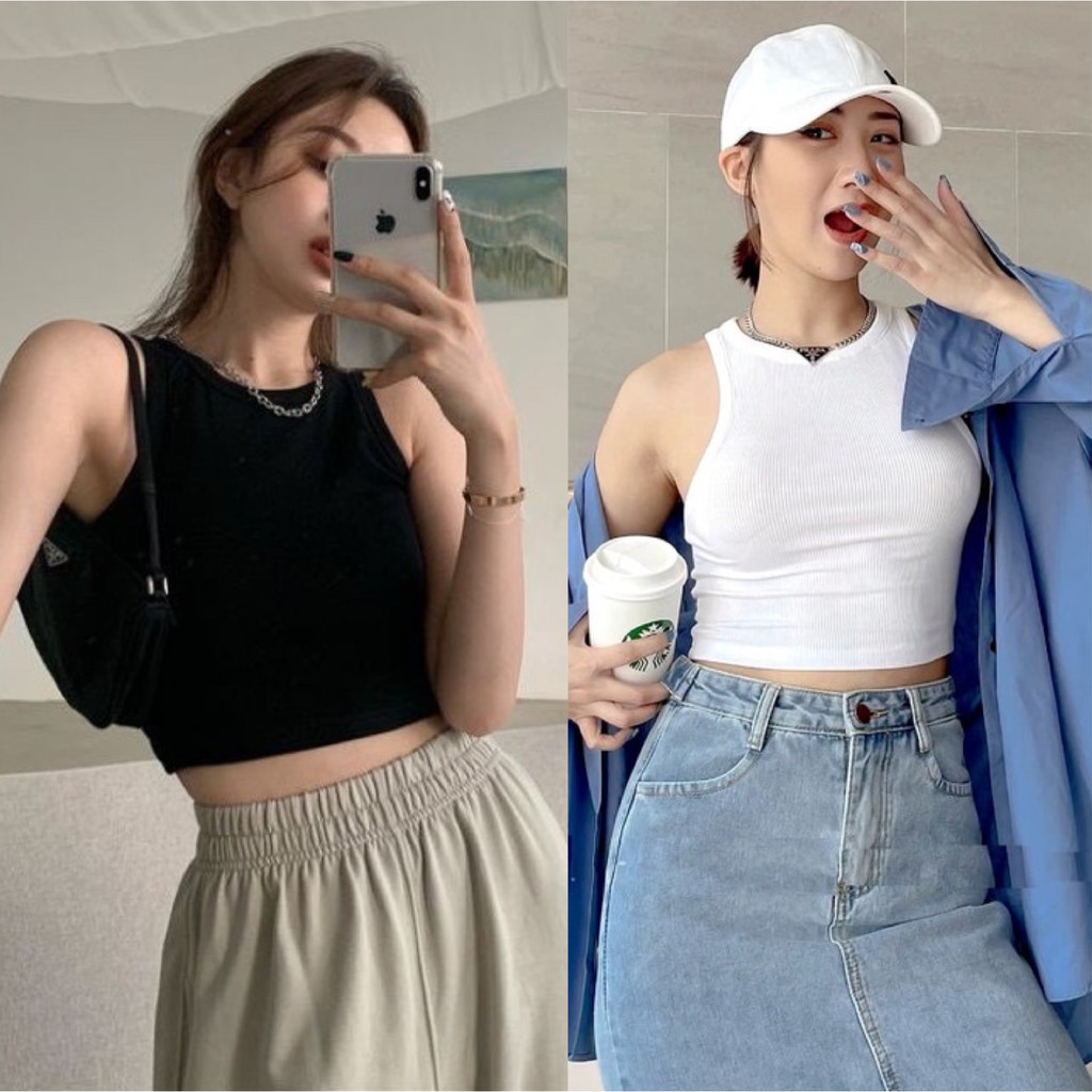 Áo Ba Lỗ Croptop Thun Tăm Nữ siêu xinh