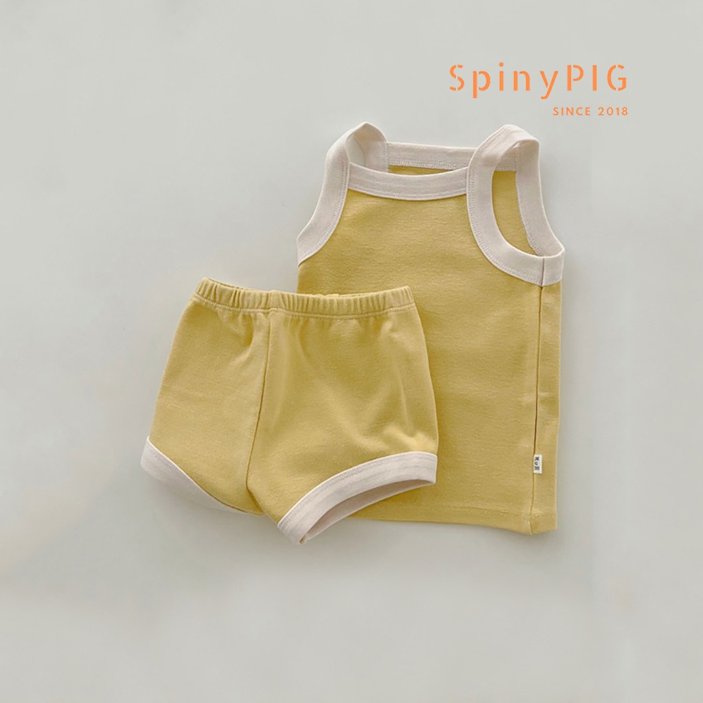 Bộ quần áo cho bé gái 0-3 tuổi style Hàn Quốc sát nách cotton dành cho hè thu Hàng Quảng Châu Loại 1