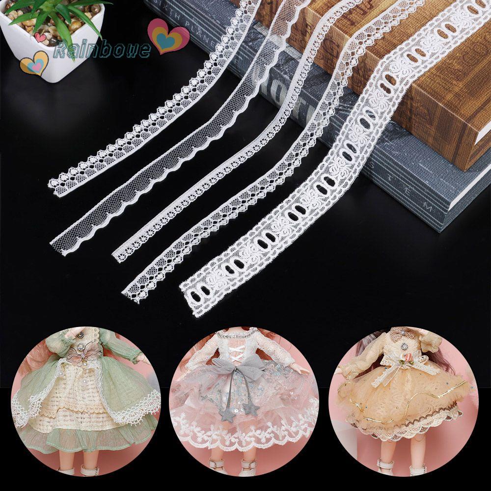 Ruy Băng Ren Co Giãn Màu Cầu Vồng Chất Lượng Cao Dùng May Quần Áo Búp Bê Đồ Chơi DIY