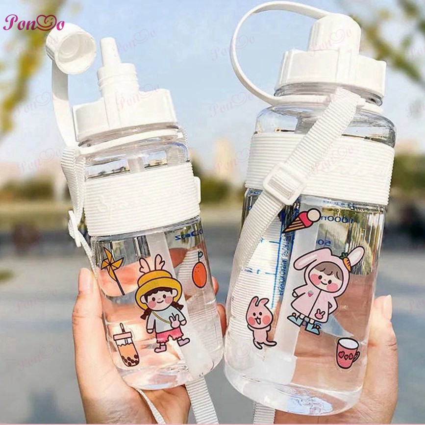 Hình dán hoạt hình 30 họa tiết trang trí chai nước DIY