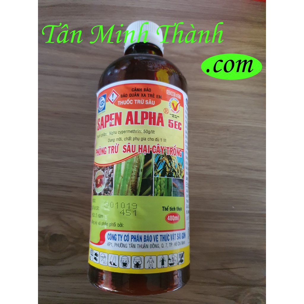 SAPEN ALPHA 5EC quản lý sâu cuốn lá, bọ xít, bọ trĩ, sâu xanh, sùng khoai lang