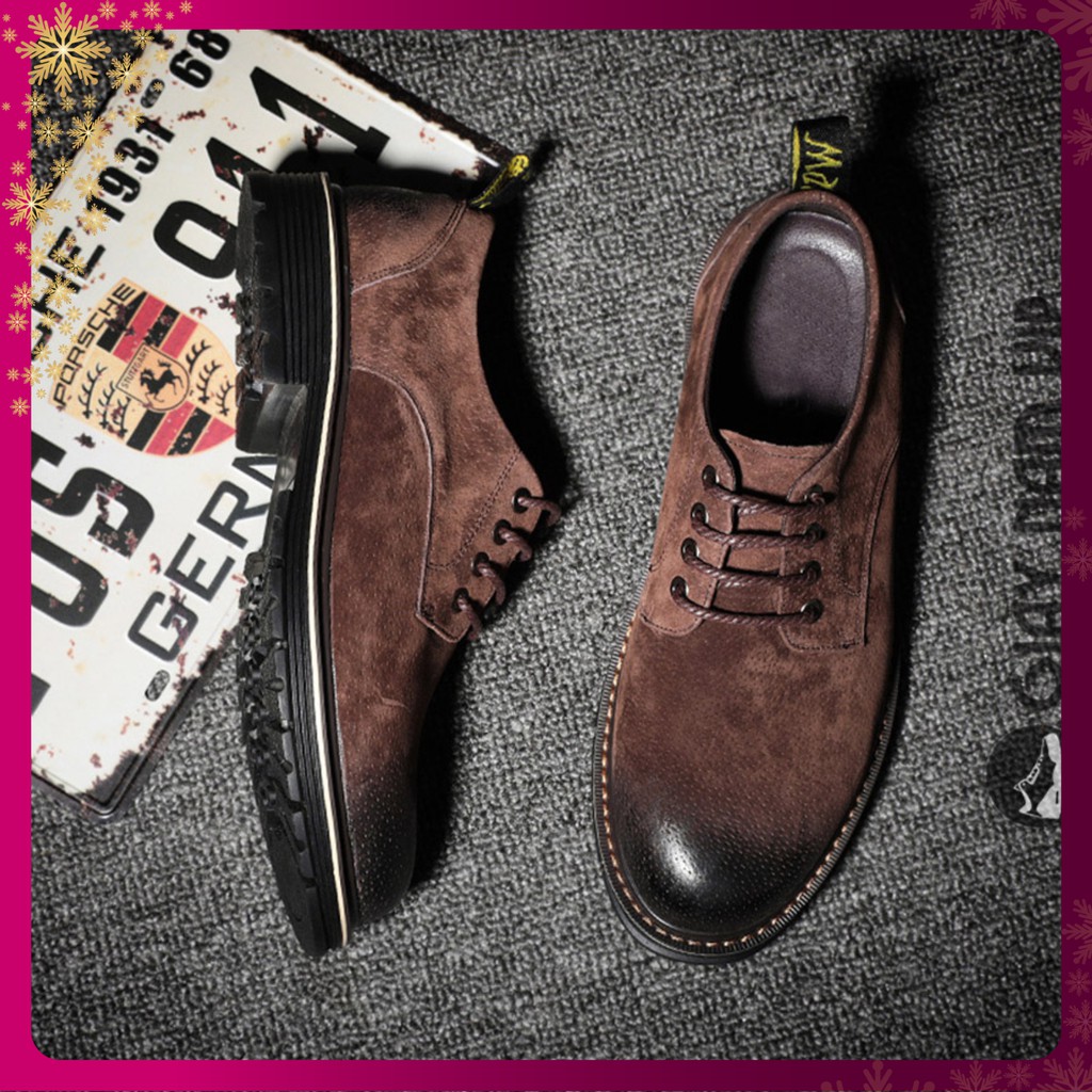 Giày Tây Nam - FREESHIP - Giày Da Lộn Nam Chất Chơi Đường Phố GNK20 | BigBuy360 - bigbuy360.vn