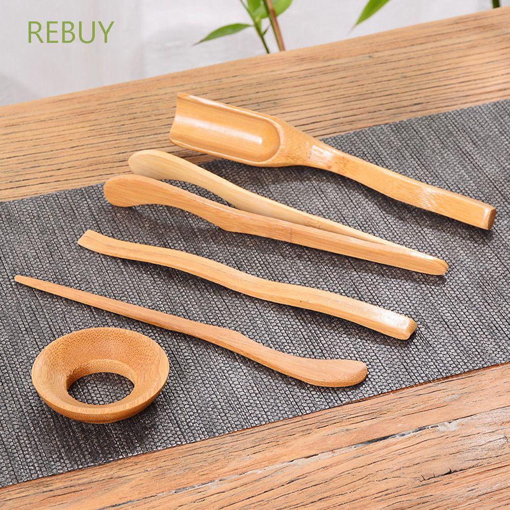 Set 5 dụng cụ pha trà bằng gỗ tre tiện lợi