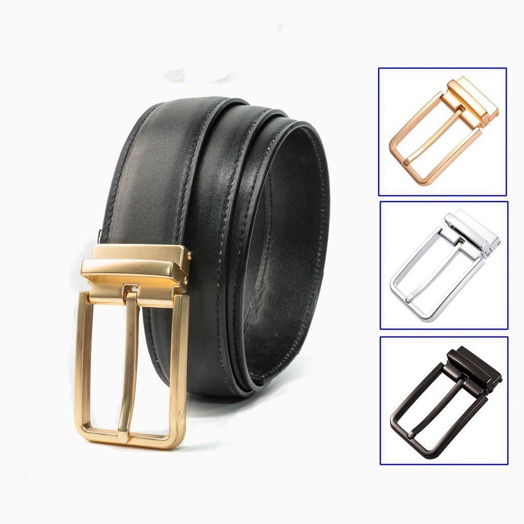Dây nịt,Thắt Lưng Nam Khóa kim luồn cao cấp.dây da thật bền bỉ - tặng kèm đinh đục lỗ
