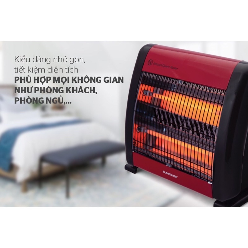 Sưởi điện hồng ngoại 2 bóng SUNHOUSE SHD7013 hàng chính hãng giá tốt