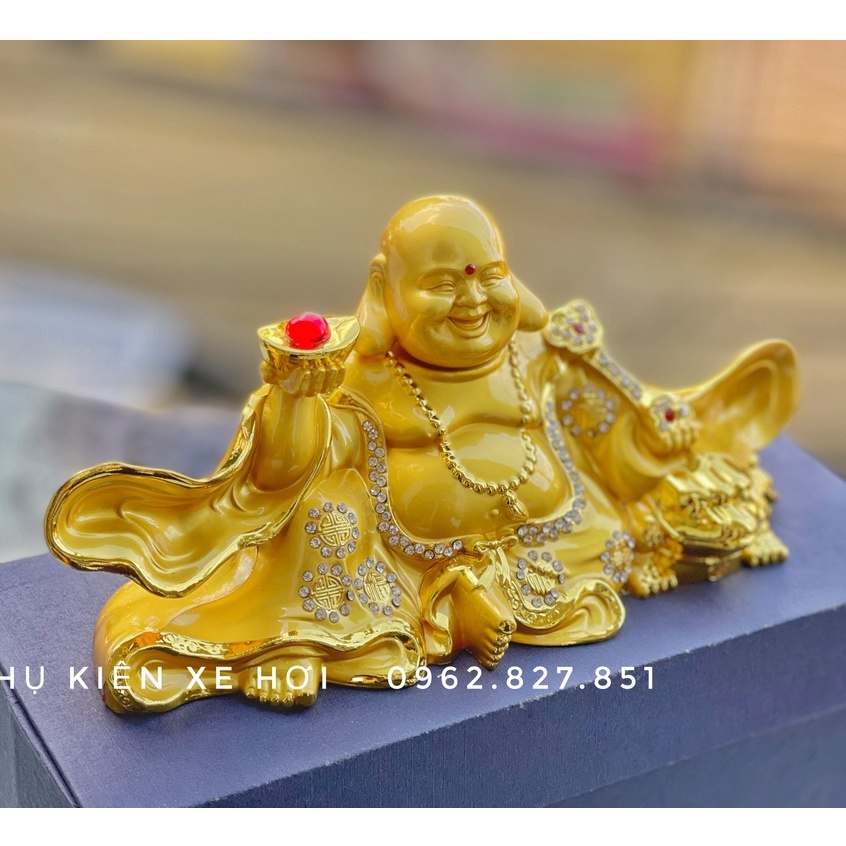 Tượng Phật Di Lặc Vật Phẩm Phong Thủy - Tượng Phật Mạ Vàng Trang Trí Taplo, Bàn Làm Việc