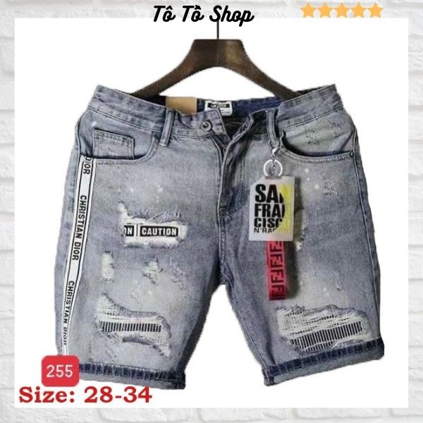 Quần Short Jean Nam Chất Bò Co Giãn❤️FREESHIP❤️Quần Đùi Nam thời trang cao cấp  Tô Tồ Shop - QSJNM255