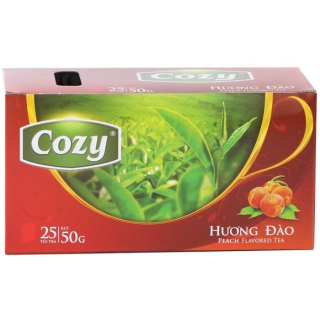 Hộp Trà Đào Cozy / trà túi lọc Đào Cozy 25 gói