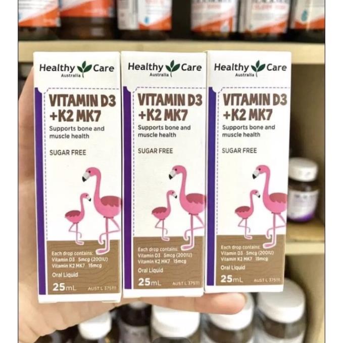 Vitamin D3 + K2 MK7 Healthycare Úc