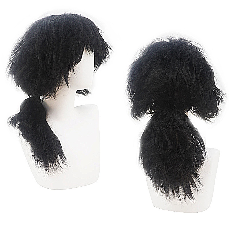 Tóc Giả Ngắn Màu Đen Hóa Trang Nhân Vật Tomioka Giyuu Trong Anime Demon Slayer