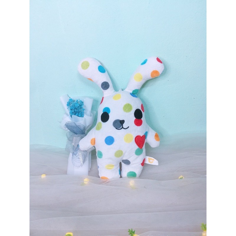 Gấu bông thỏ Craftholic chấm bi 20cm