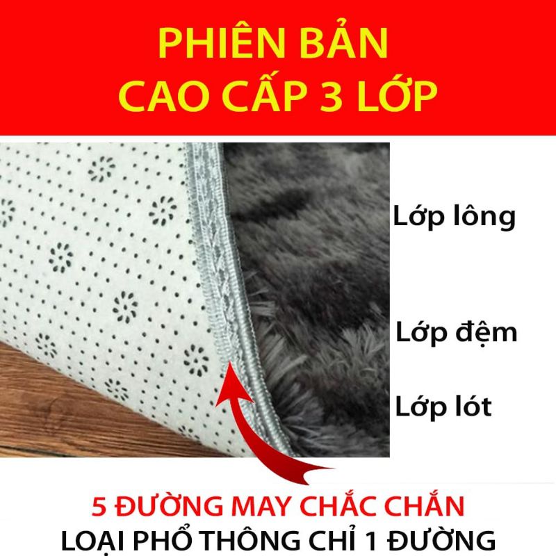 Thảm lông loang trải sàn trang trí phòng khách decor phòng ngủ