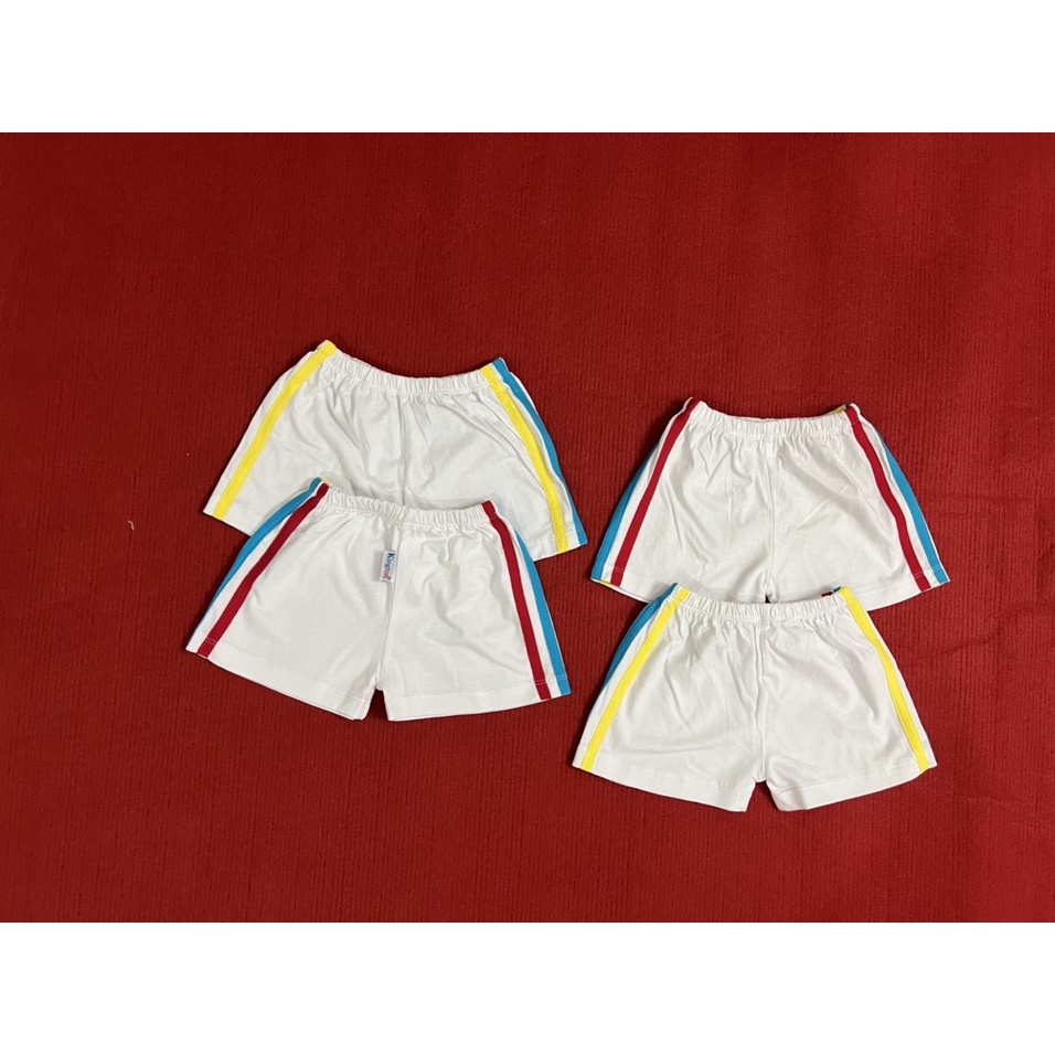 . Quần đùi màu trắng sọc cho bé trai chất cotton mềm mát _ 1 cái