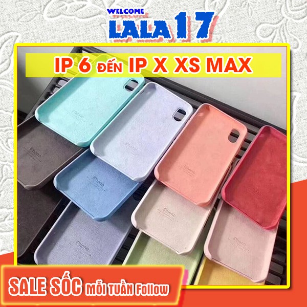 Ốp Lưng Iphone Ốp Chống Bẩn Lót nhung CAO CẤP Màu Hàn Quốc - LALA17